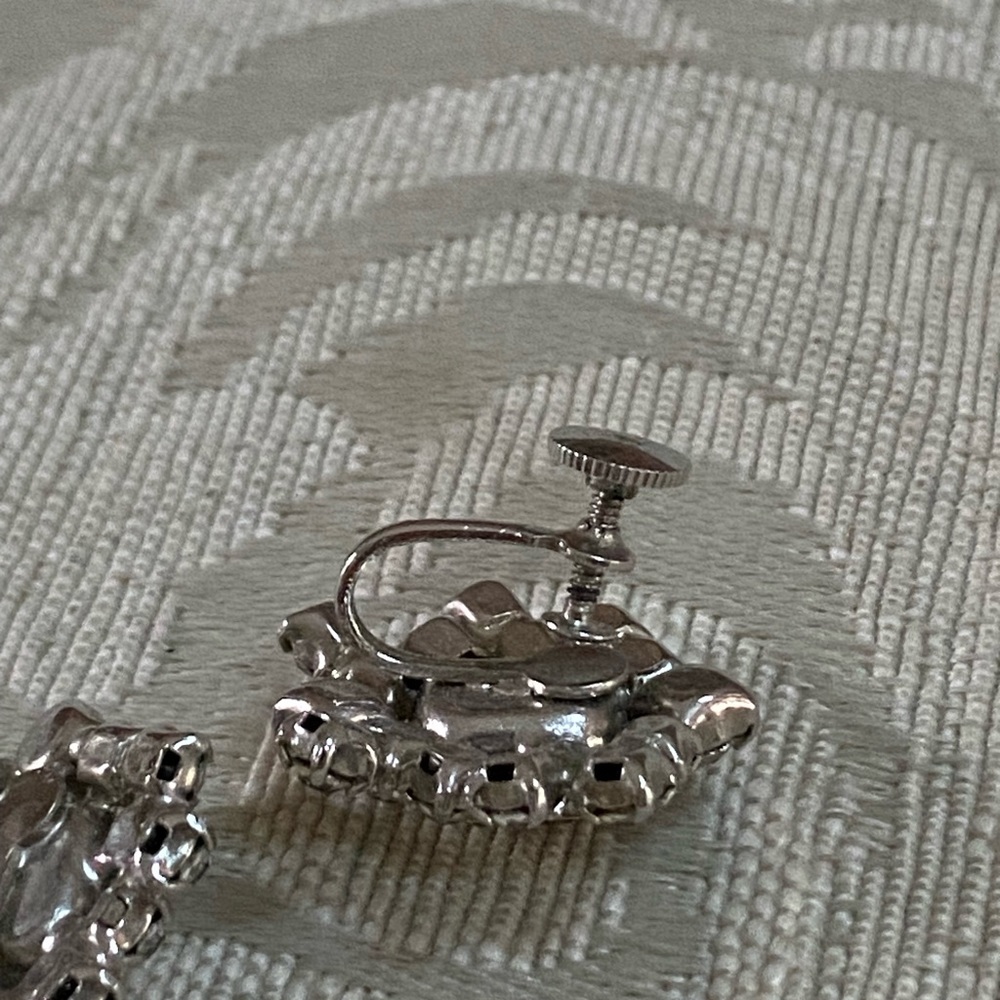 Vintage Rhinestone Earrings - Picture 5 of 8
